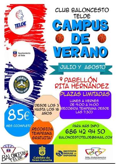Cartel de campus del CB Telde/TA.